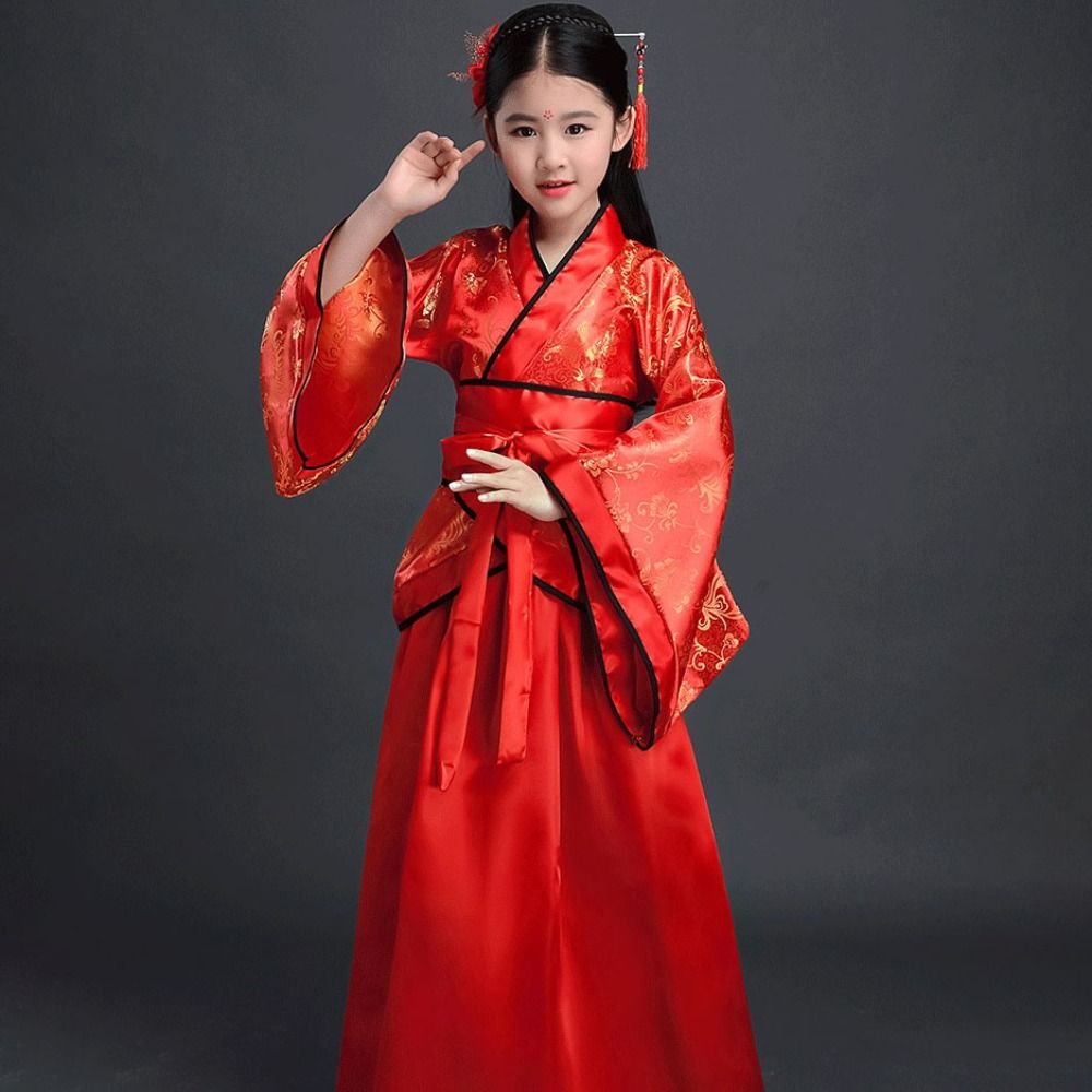 Ethnic Style Dresses - Модные этнические детские старинные костюмы, шелковый