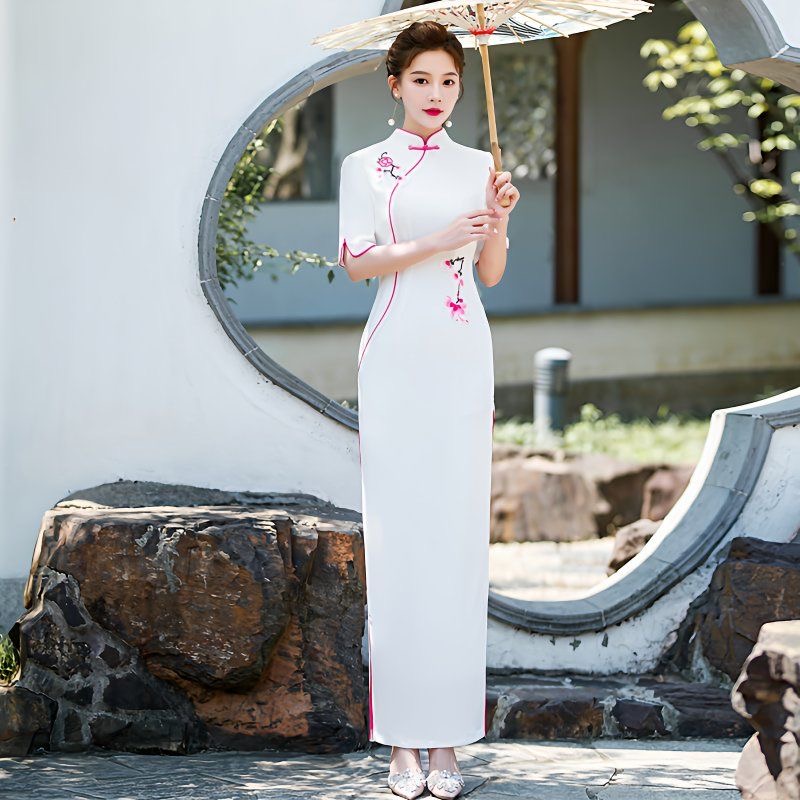 Ao Dai Vietnam Dress - Женское вьетнамское платье Aodai с коротким