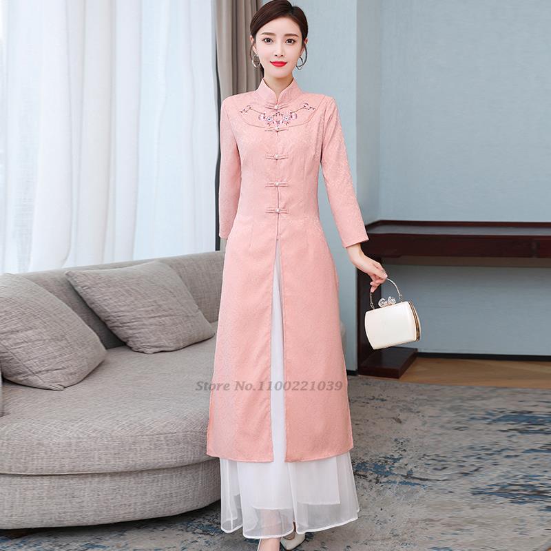 Ao Dai Vietnam Dress - Новинка 2026: Вьетнамский аодай, улучшенный фасон,