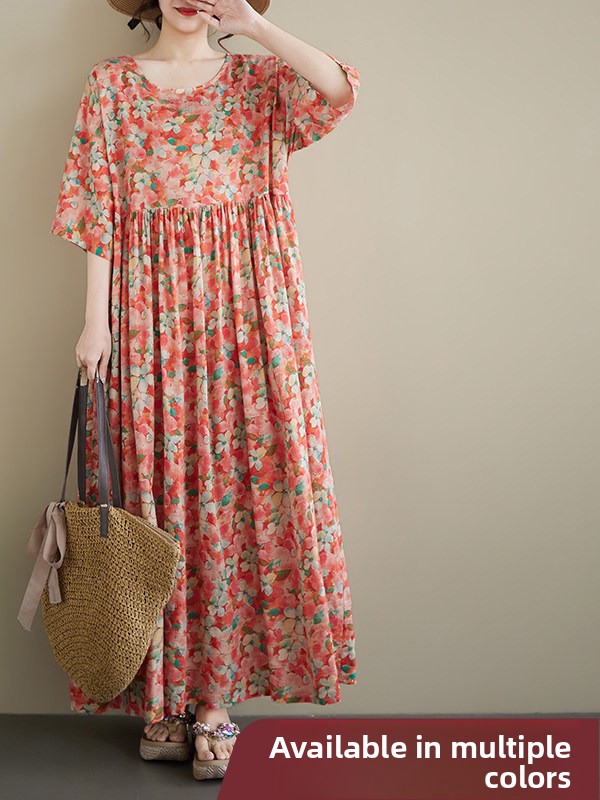 Ethnic Style Dresses - Летнее новое платье для беременных больших