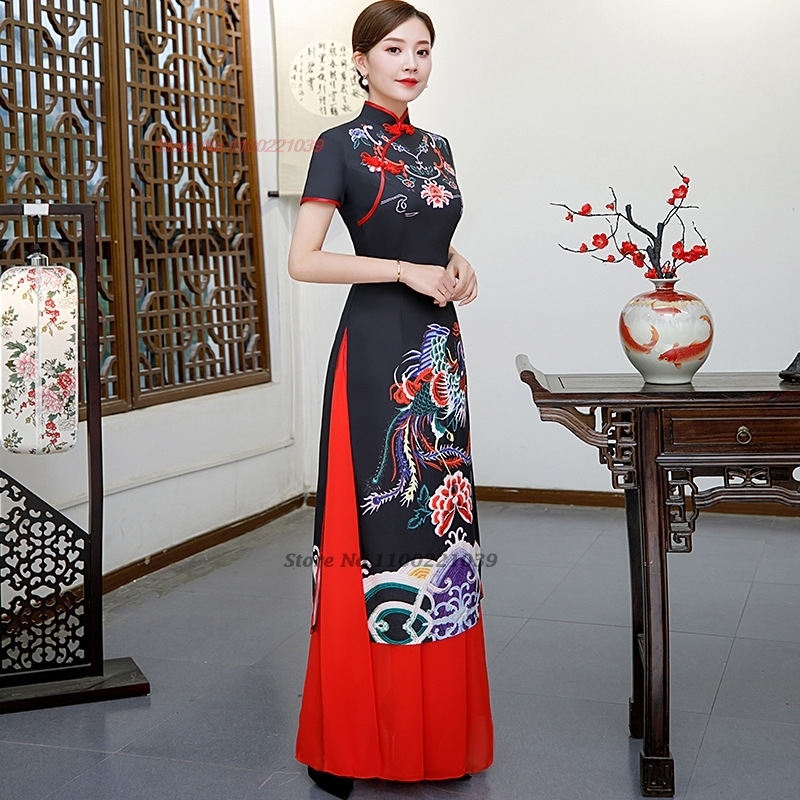 Китайское усовершенствованное  – обзор и цена Ao Dai Vietnam Dress