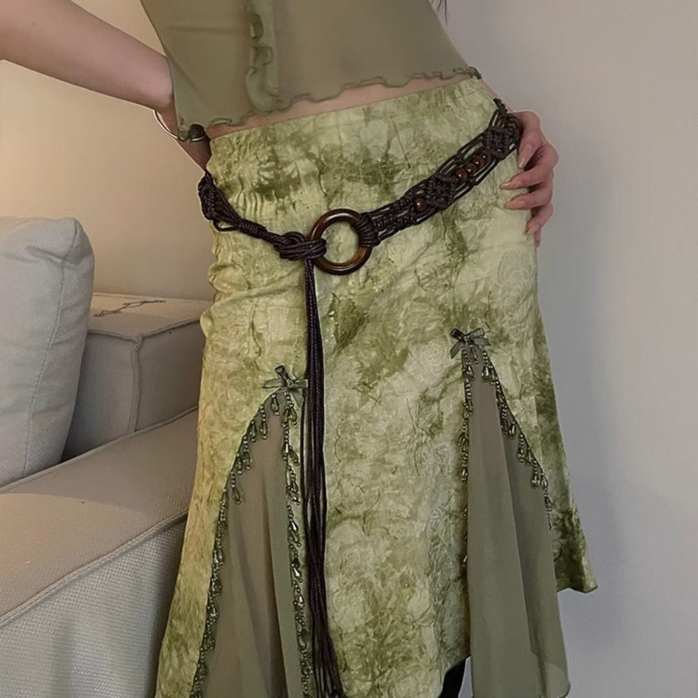 Плетеная цепочка на талию, жен – обзор и цена Y2K Ethnic Fashion