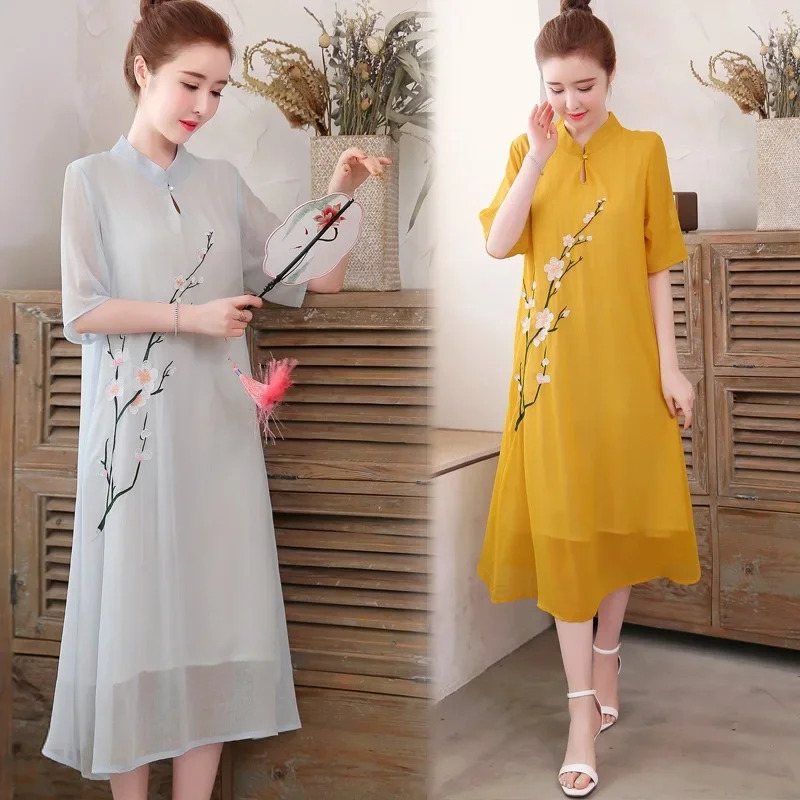 Белый китайский Ципао Cheongsa – обзор и цена Ao Dai Vietnam Dress