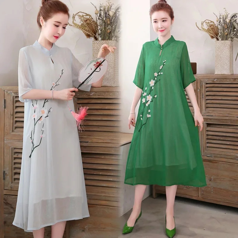 Белый китайский Ципао Cheongsa – обзор и цена Ao Dai Vietnam Dress